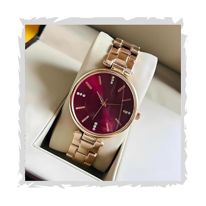 Women's Rose Gold Analogu...