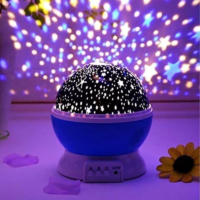 Uphaarkart Starry Sky LED Night Light Projector | 360° Rotating Galaxy & Moon Projection Lamp | Multi-Color Table Lamp for Bedroom, Kids Room & Home Décor