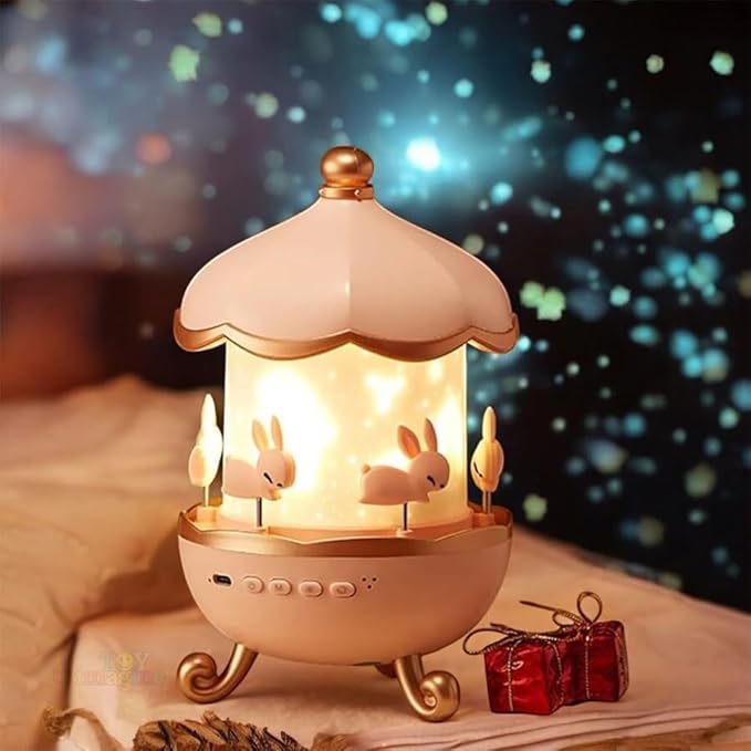 Uphaarkart 360° Rotating LED Starry Sky Night Projector Lamp | Rechargeable Galaxy, Moon & Ocean Wave Projector with 6 Projection Films | Bedroom Night Light & Gift for Kids and Adults